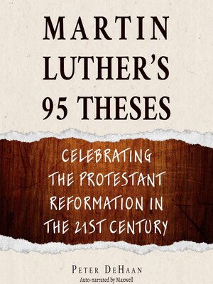 cover image of Martin Luther's 95 Theses